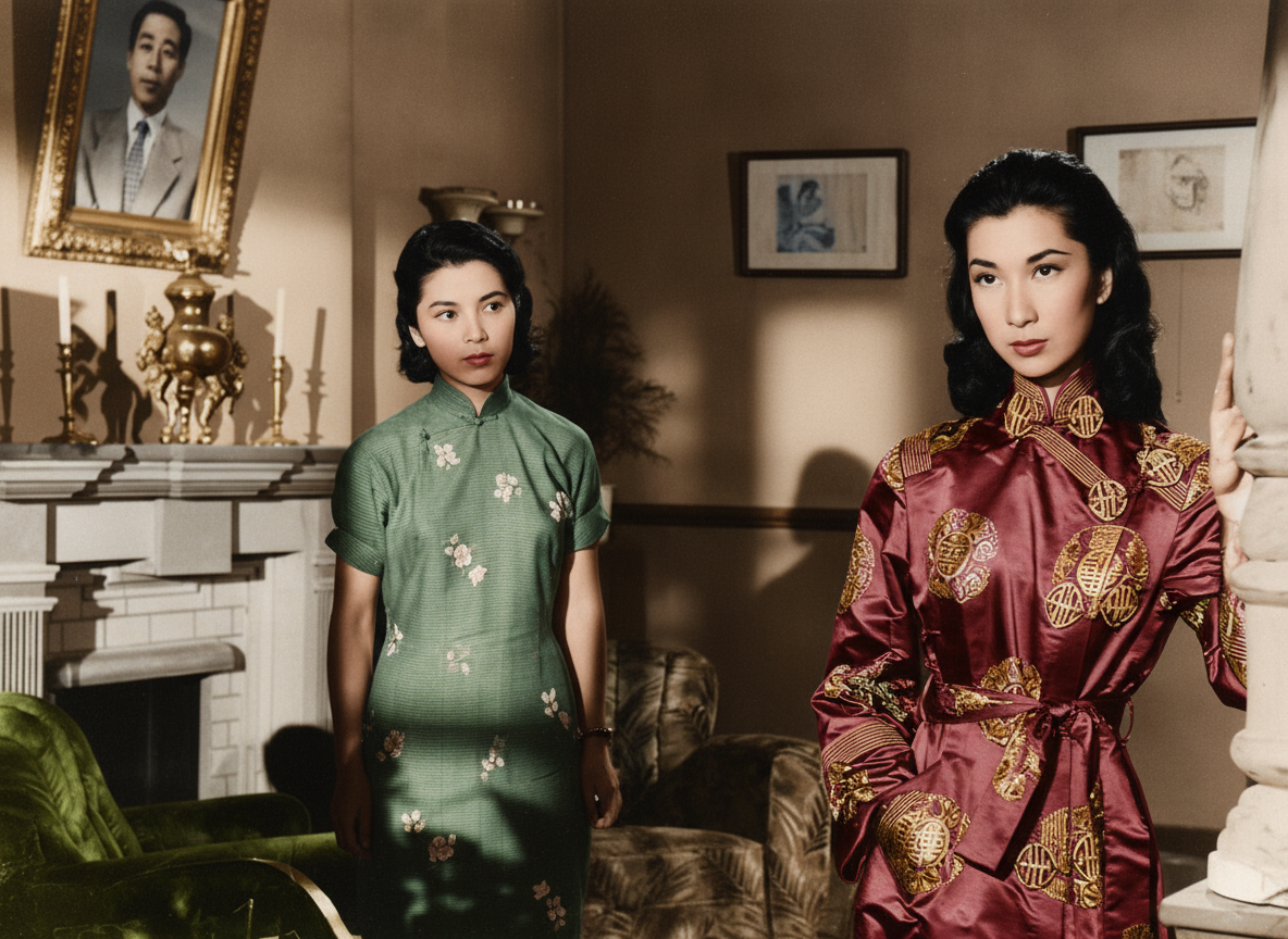 上色后的复古室内场景照