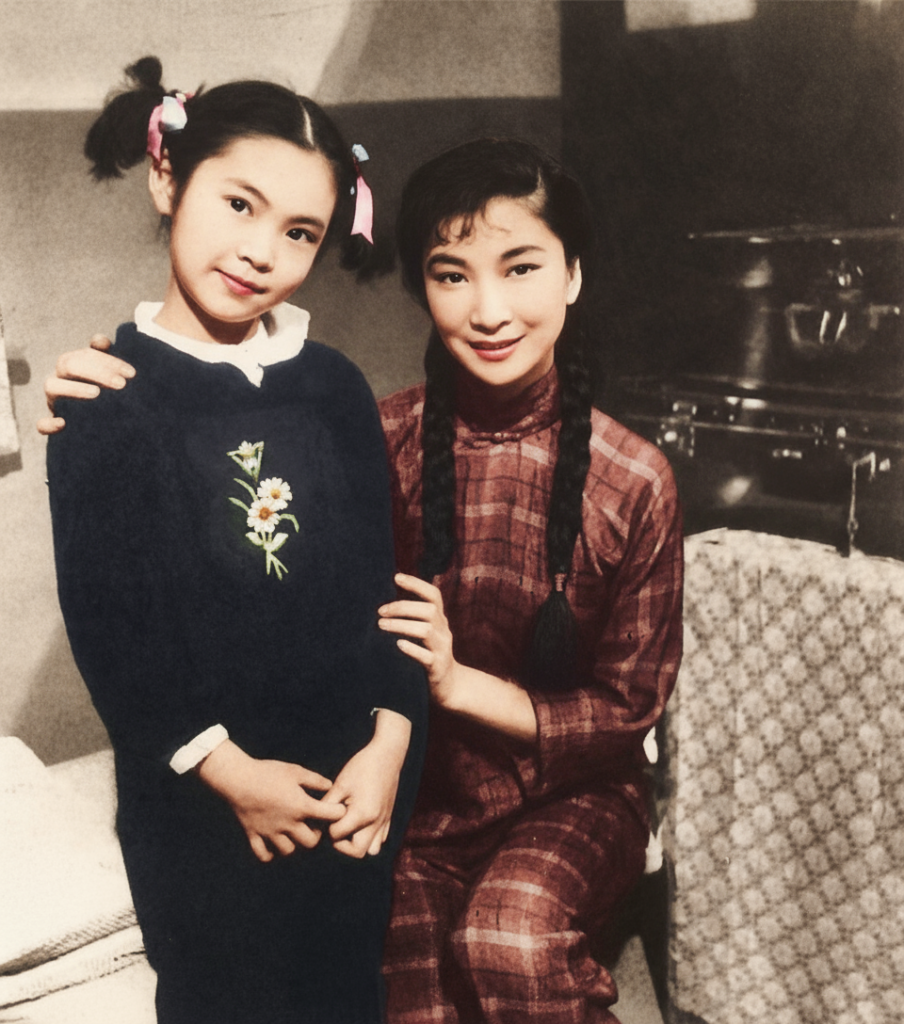 上色后的老式肖像照